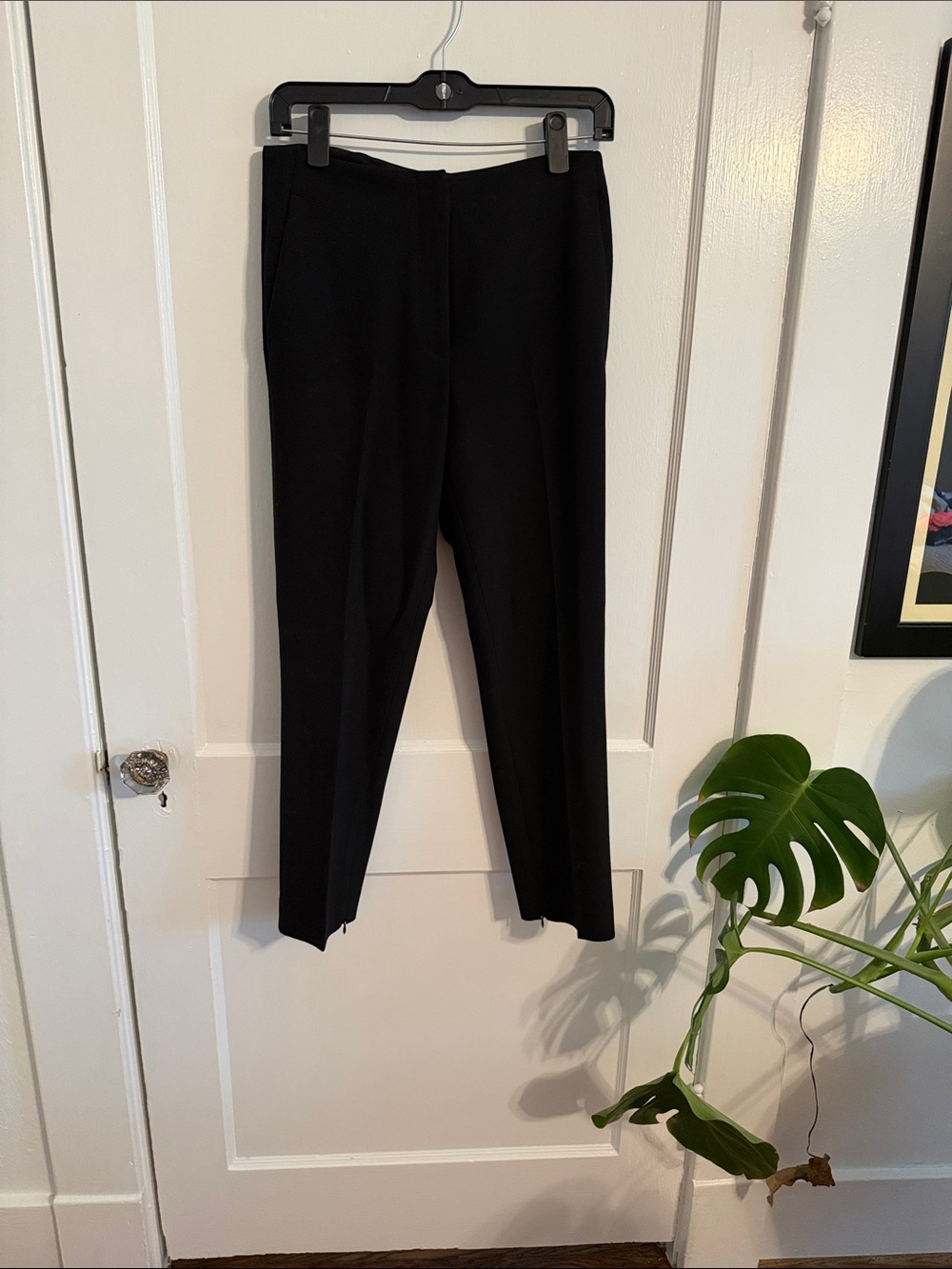Club Monaco Black Straight-Leg Tailored Pants
